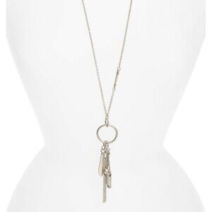 Nordstrom Treasure & Bond Women's Charm tassel ring Pendant Necklace NWT